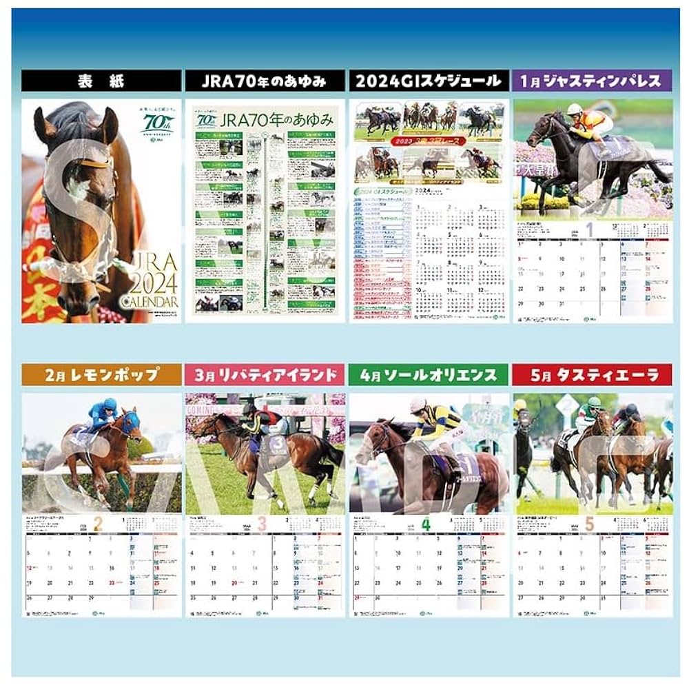 Amazon | 2024年 JRA カレンダー 令和6年版 中央競馬全開催日程